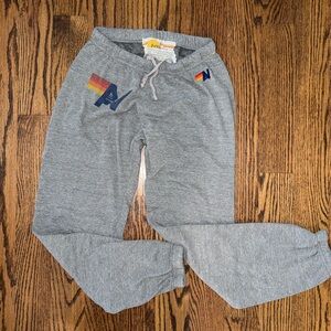 ⚡️Aviator Nation⚡️Classic Logo Heather Gray Sweatpants Joggers Lounge Pants Size